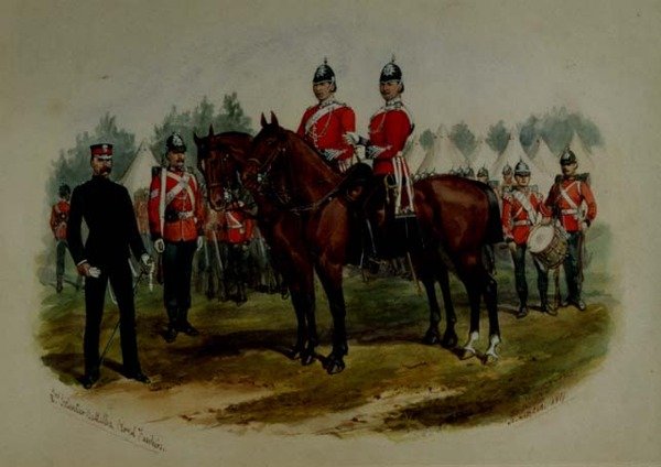 Drugi Batalion Ochotniczy, Królewscy Fizylierzy autorstwa Richard Simkin