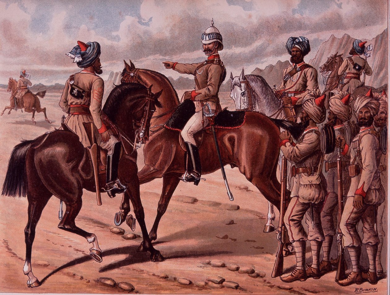 Korpus Przewodników, c.1895 (kolor lito) autorstwa Richard Simkin