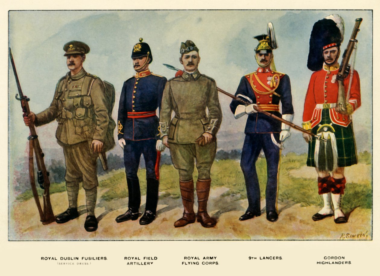 Typy armii brytyjskiej, 1919. autorstwa Richard Simkin