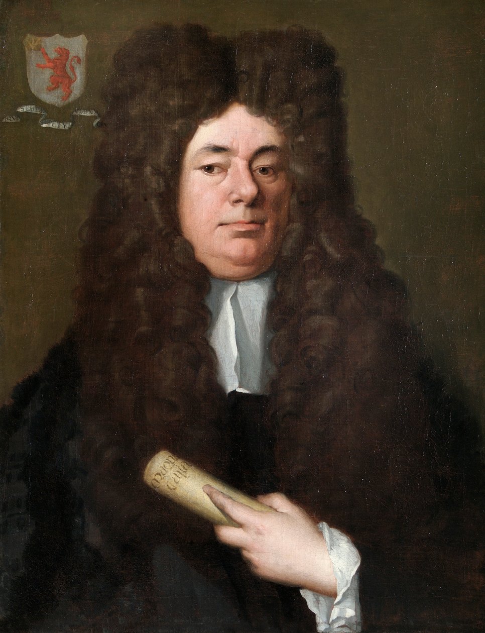 William Petyt trzymający kopię Magna Carta, ok. 1690 (olej na płótnie) autorstwa Richard Van Bleek