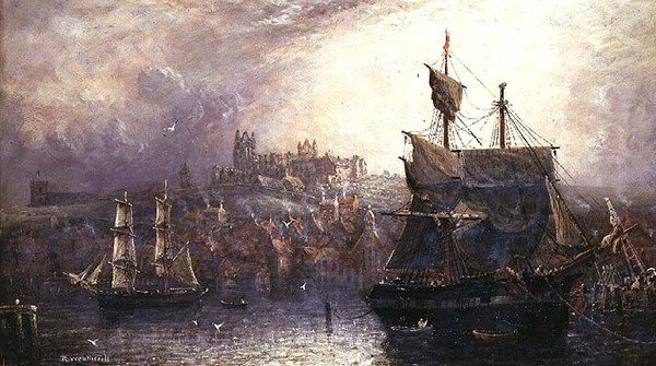 Port Whitby (olej na płótnie) autorstwa Richard Weatherill