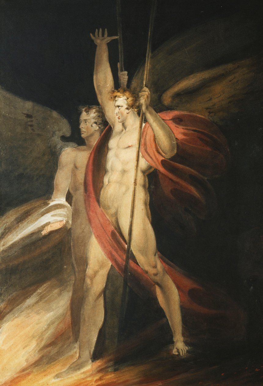 Szatan radujący się, autorstwa Richard Westall