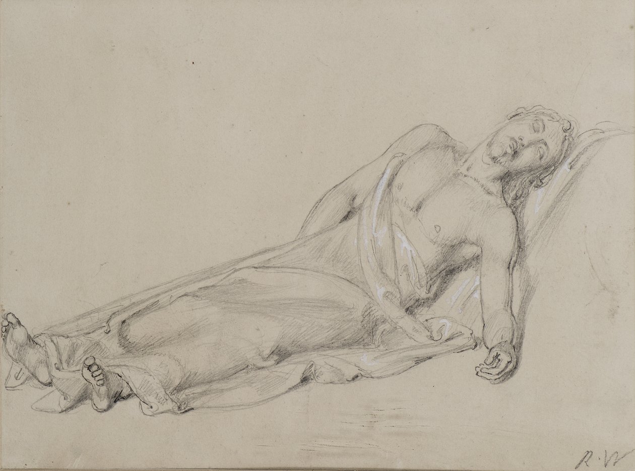 Studium [złożenie do grobu Chrystusa] (ołówek) autorstwa Richard Westall