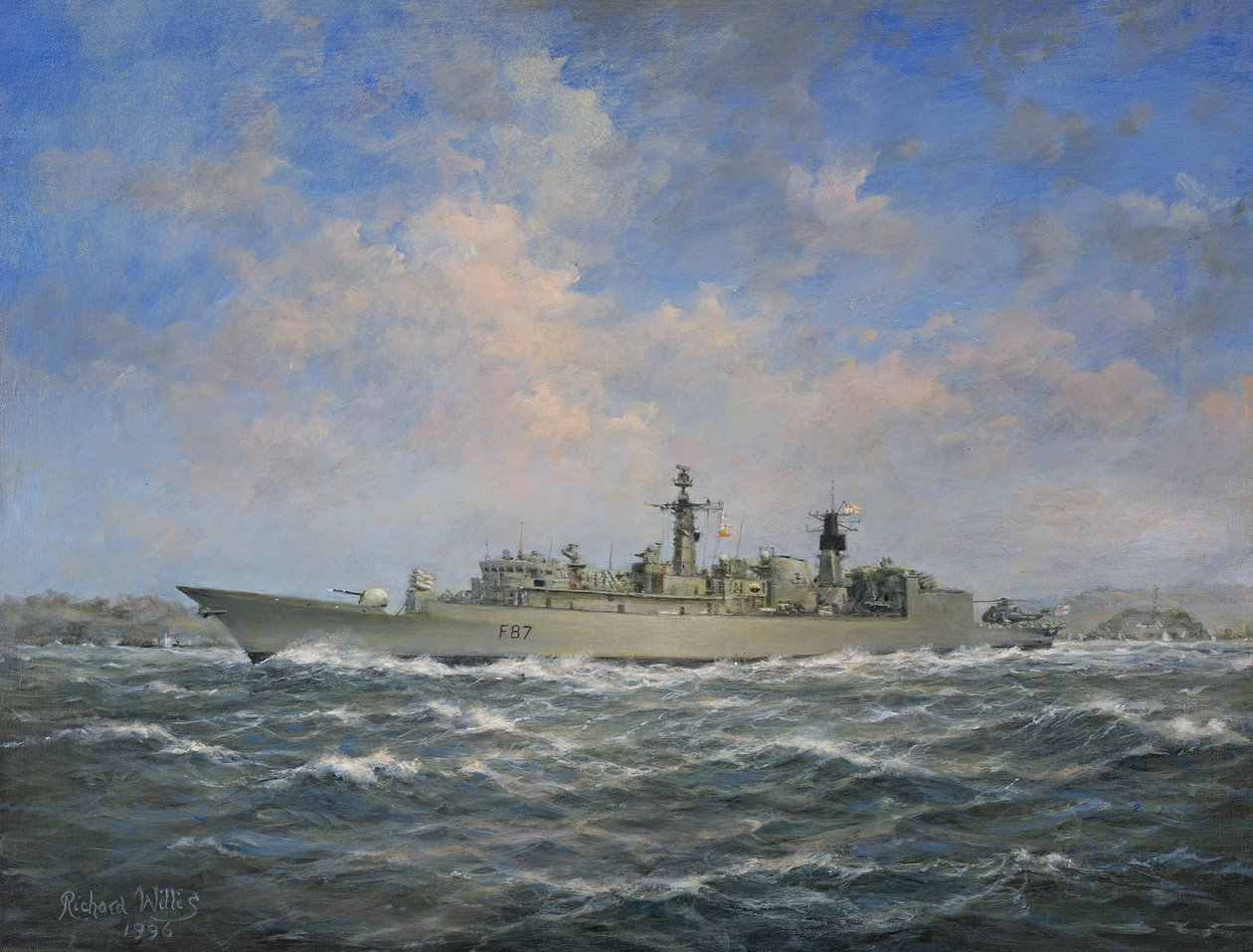 H.M.S. Chatham Type 22 (Partia 3) Fregata, 1996 r. autorstwa Richard Willis