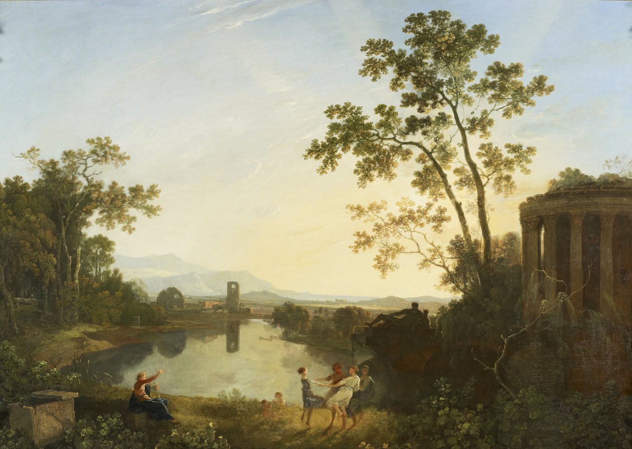 Apollo i pory roku (olej na płótnie) autorstwa Richard Wilson