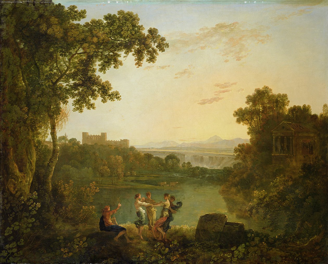 Apollo i pory roku (olej na płótnie) autorstwa Richard Wilson