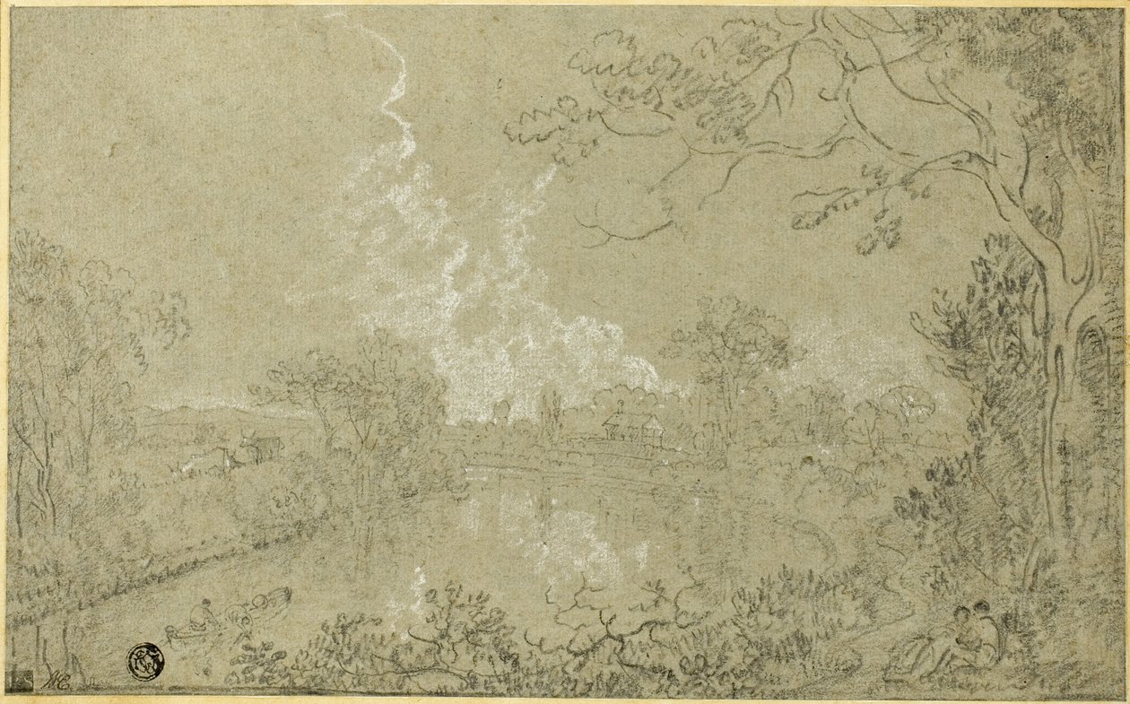Brzegi rzeki Dee w pobliżu Eaton Hall, Cheshire autorstwa Richard Wilson