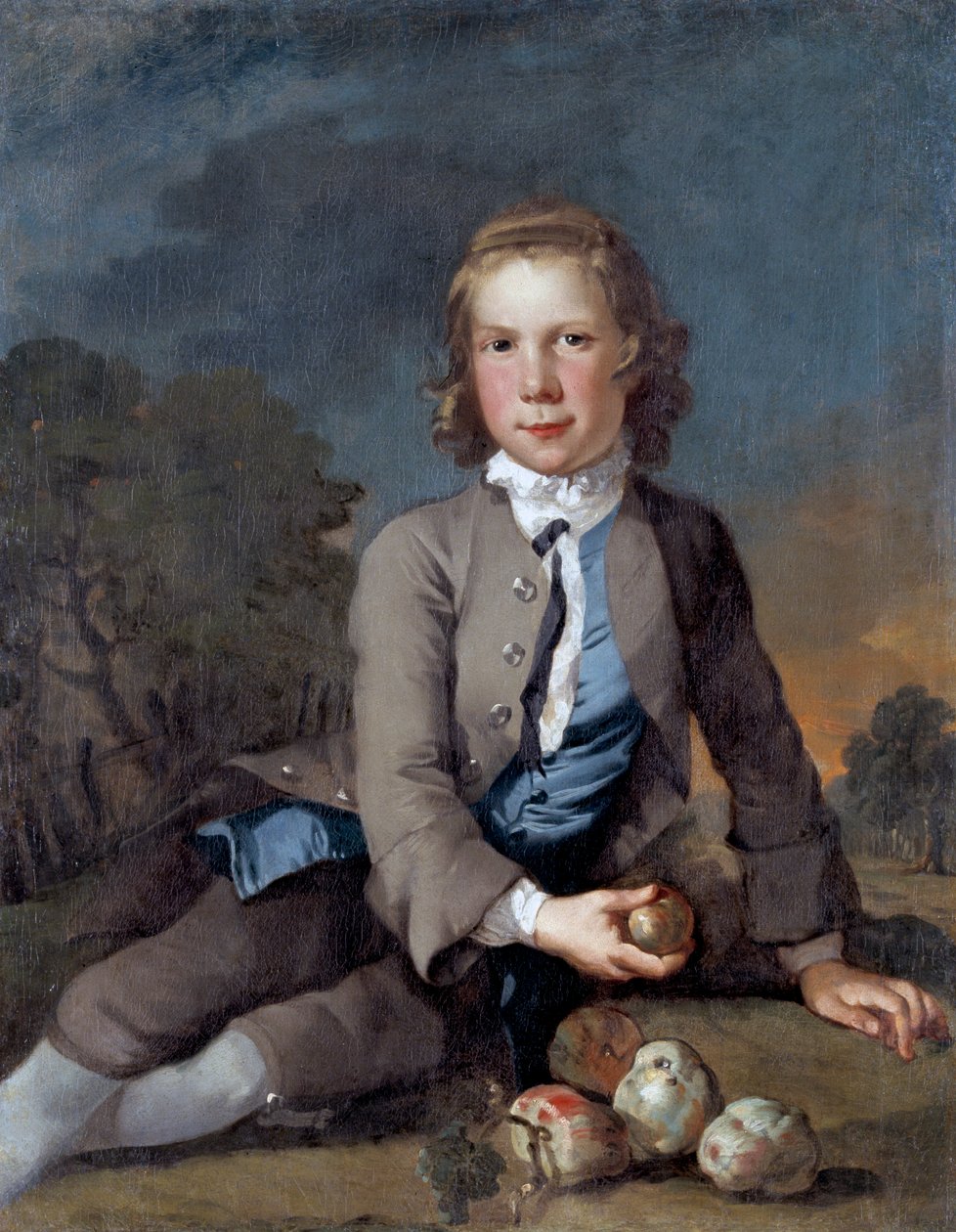 „Chłopiec z jabłkami”, 1729-1740 autorstwa Richard Wilson