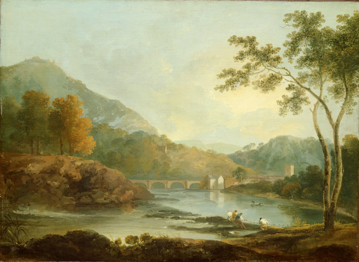 Castell Dinas Bran, Llangollen, ok. 1771 (olej na płótnie) autorstwa Richard Wilson