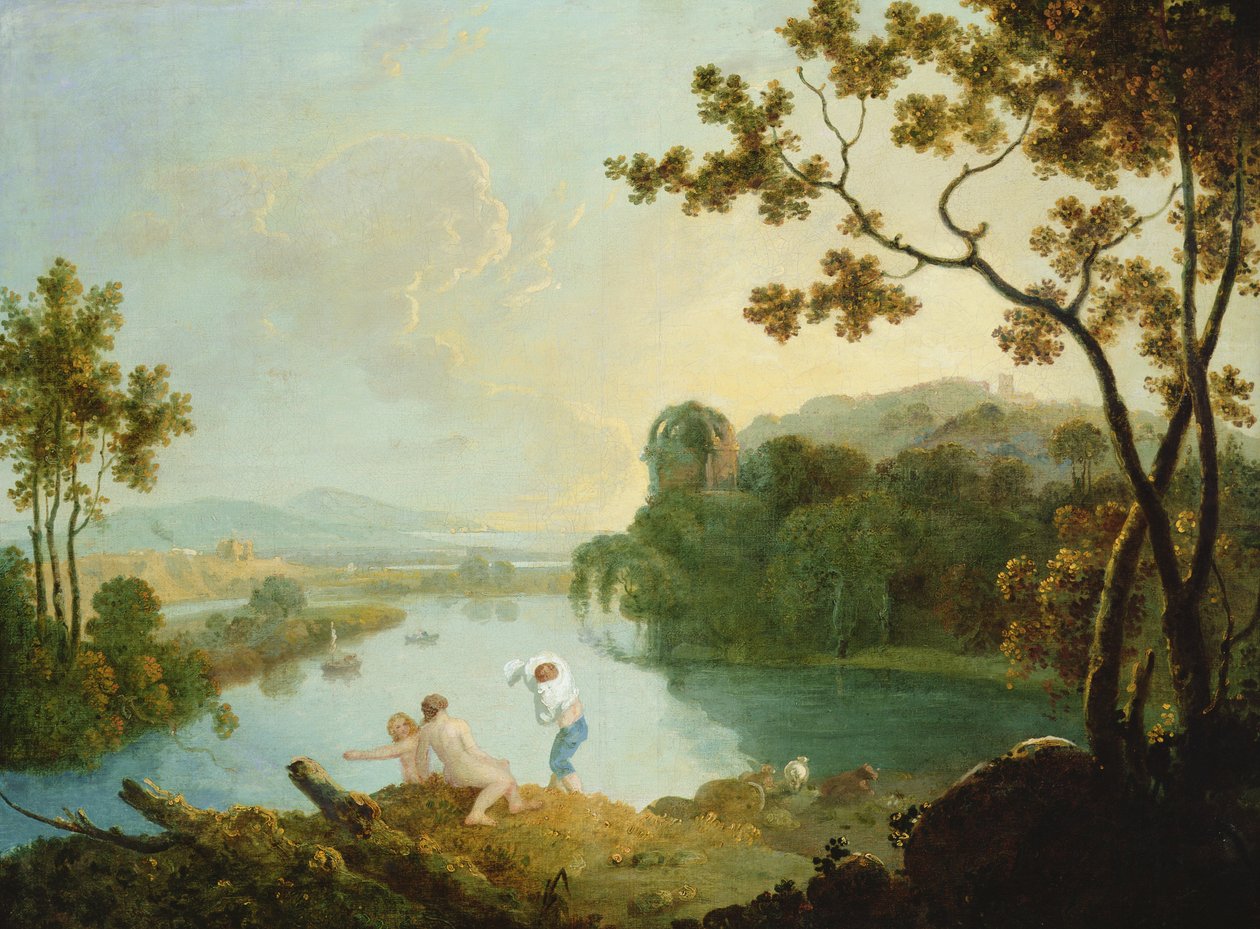 Pejzaż klasyczny (olej na płótnie) autorstwa Richard Wilson
