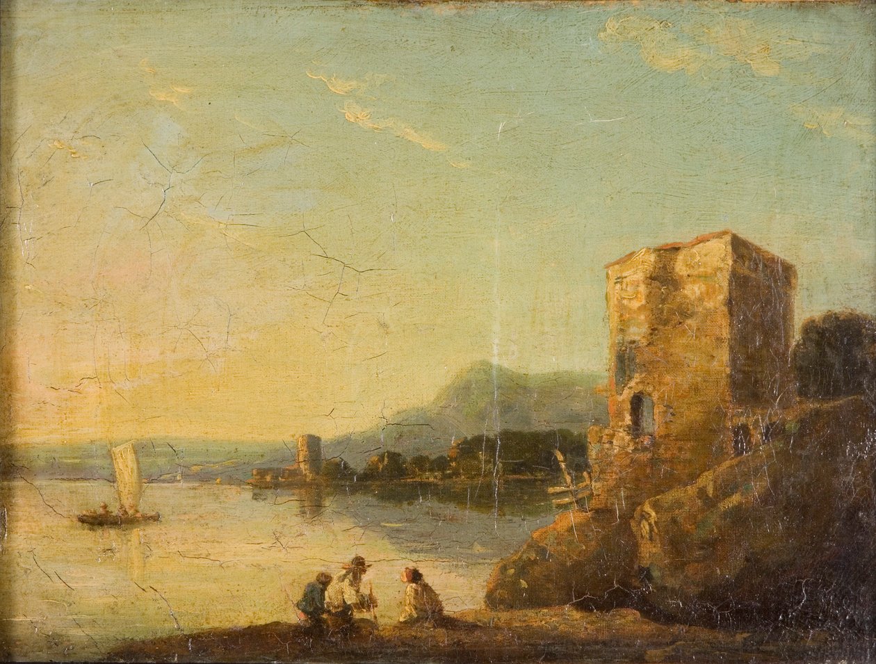 Scena na wybrzeżu niedaleko Neapolu, ok. 1750-1780. autorstwa Richard Wilson