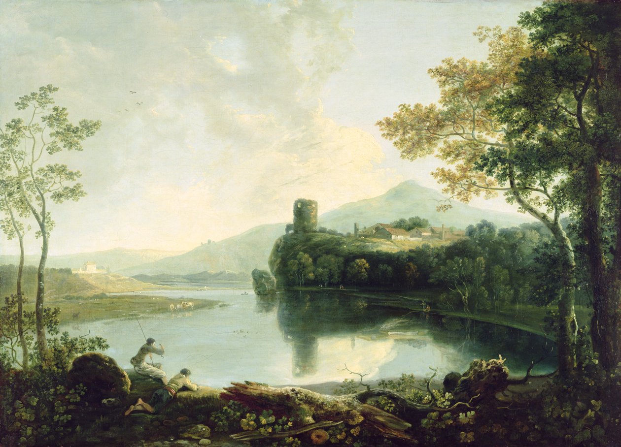 Zamek Dolbardarn (olej na płótnie) autorstwa Richard Wilson