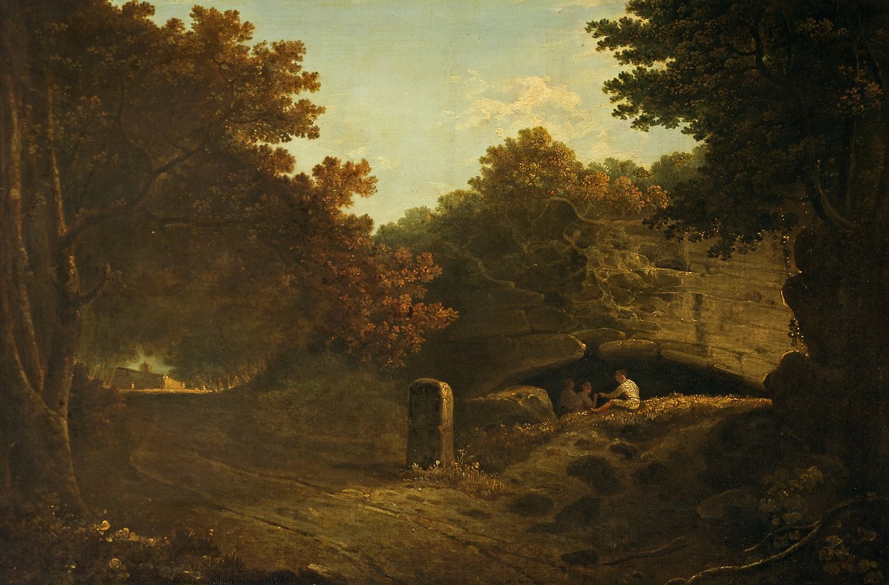 La Riccia k. Albano, Włochy 1752-57 (olej na płótnie) autorstwa Richard Wilson