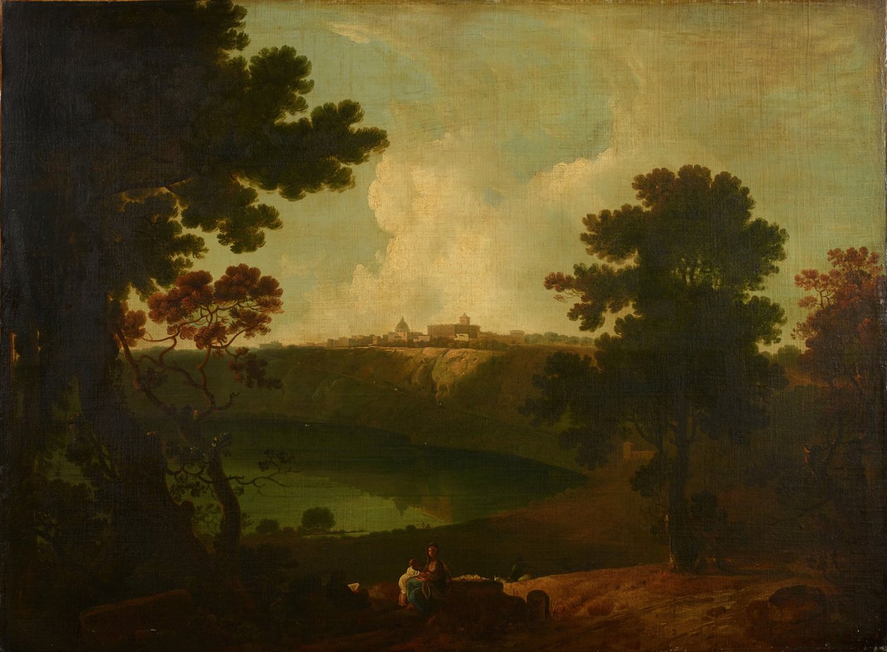 Jezioro Albano i Castel Gandolfo, 1800. autorstwa Richard Wilson