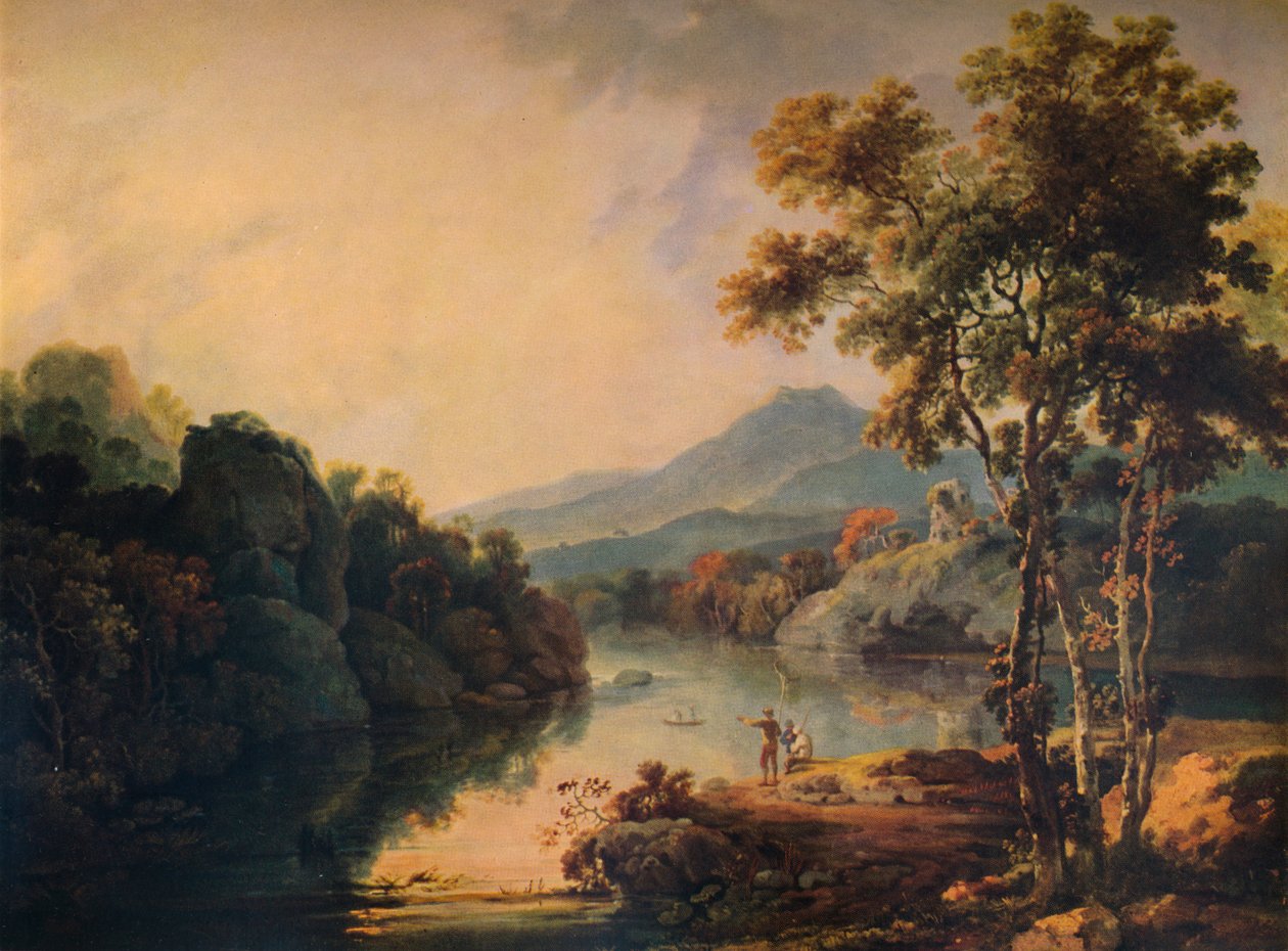 Jezioro Llanberis i zamek Dolbadarn, 1766, 1938 autorstwa Richard Wilson