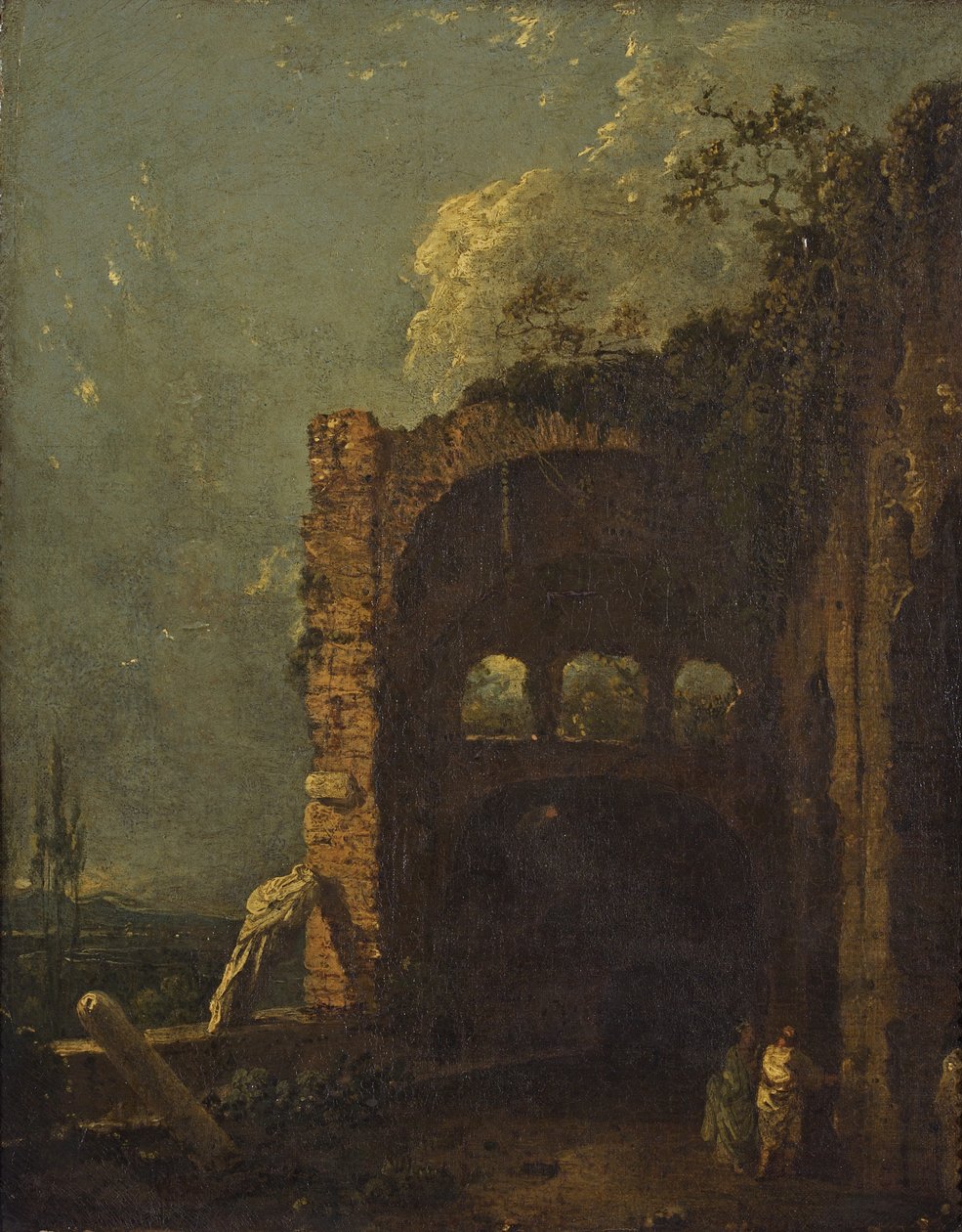 Willa Mecenasa Tivoli, c.1765 (olej na płótnie) autorstwa Richard Wilson