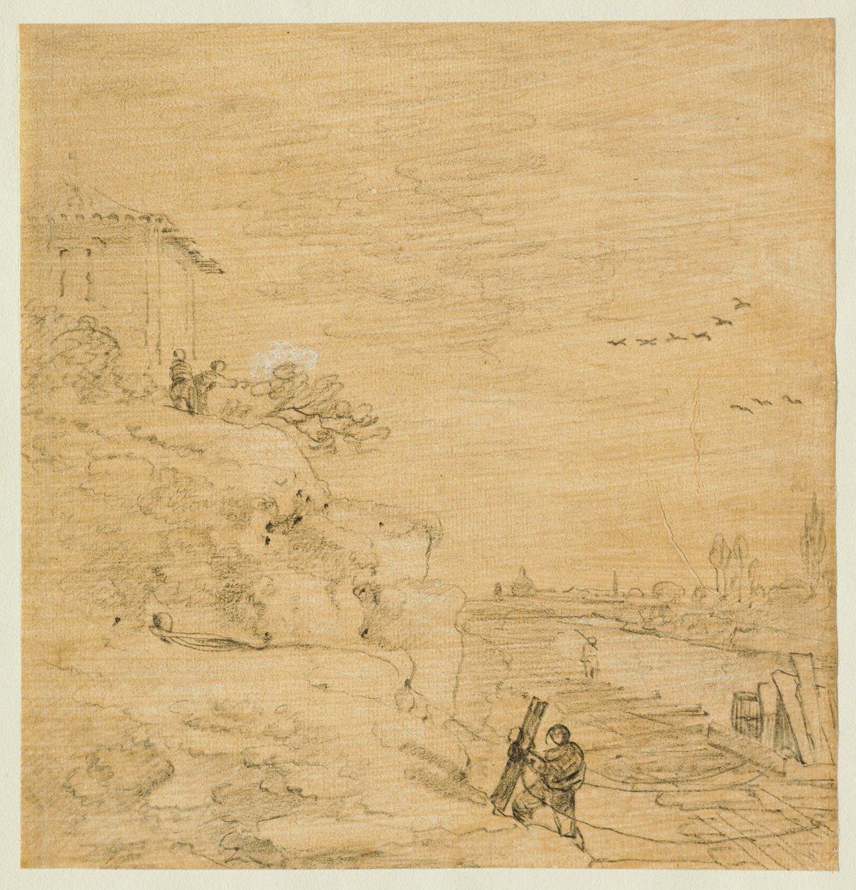 Am Ufer des Tiber autorstwa Richard Wilson