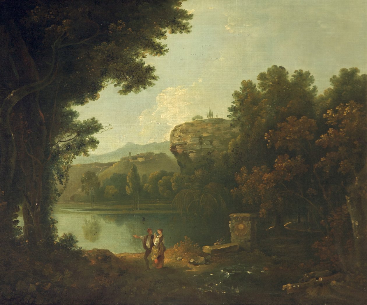 Na Tybrze koło Rzymu (olej na płótnie) autorstwa Richard Wilson