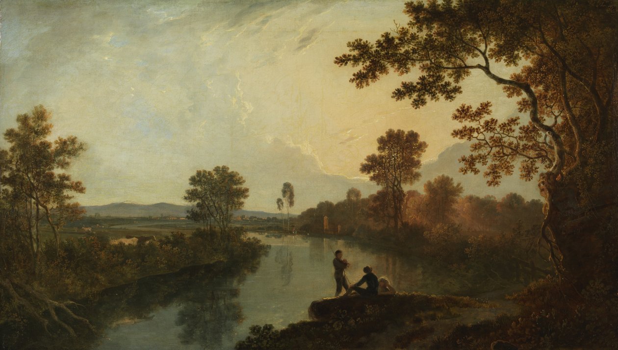 Rzeka Dee, ok. 1760 (olej na płótnie) autorstwa Richard Wilson