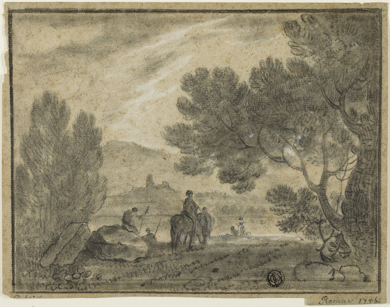 Kampania rzymska z figurami autorstwa Richard Wilson