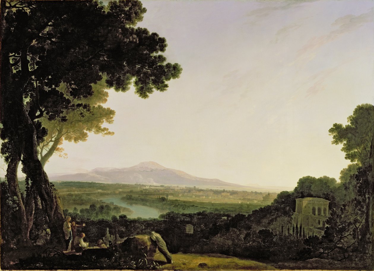 Rzym z Villa Madama (olej na płótnie) autorstwa Richard Wilson
