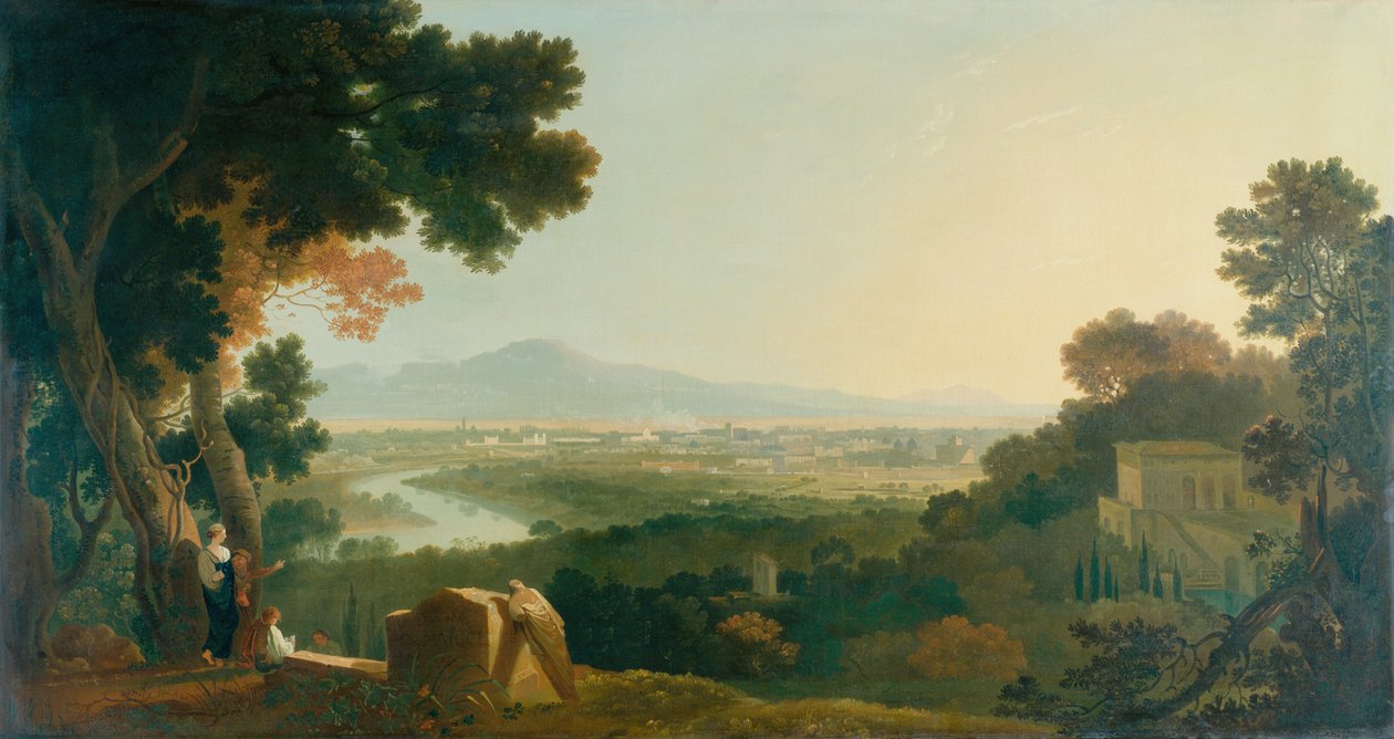 Rzym z Villa Madama (olej na płótnie) autorstwa Richard Wilson