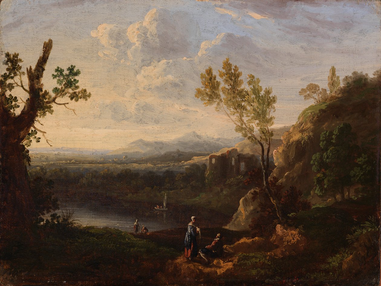 Mały pejzaż, połowa końca XVIII wieku. autorstwa Richard Wilson