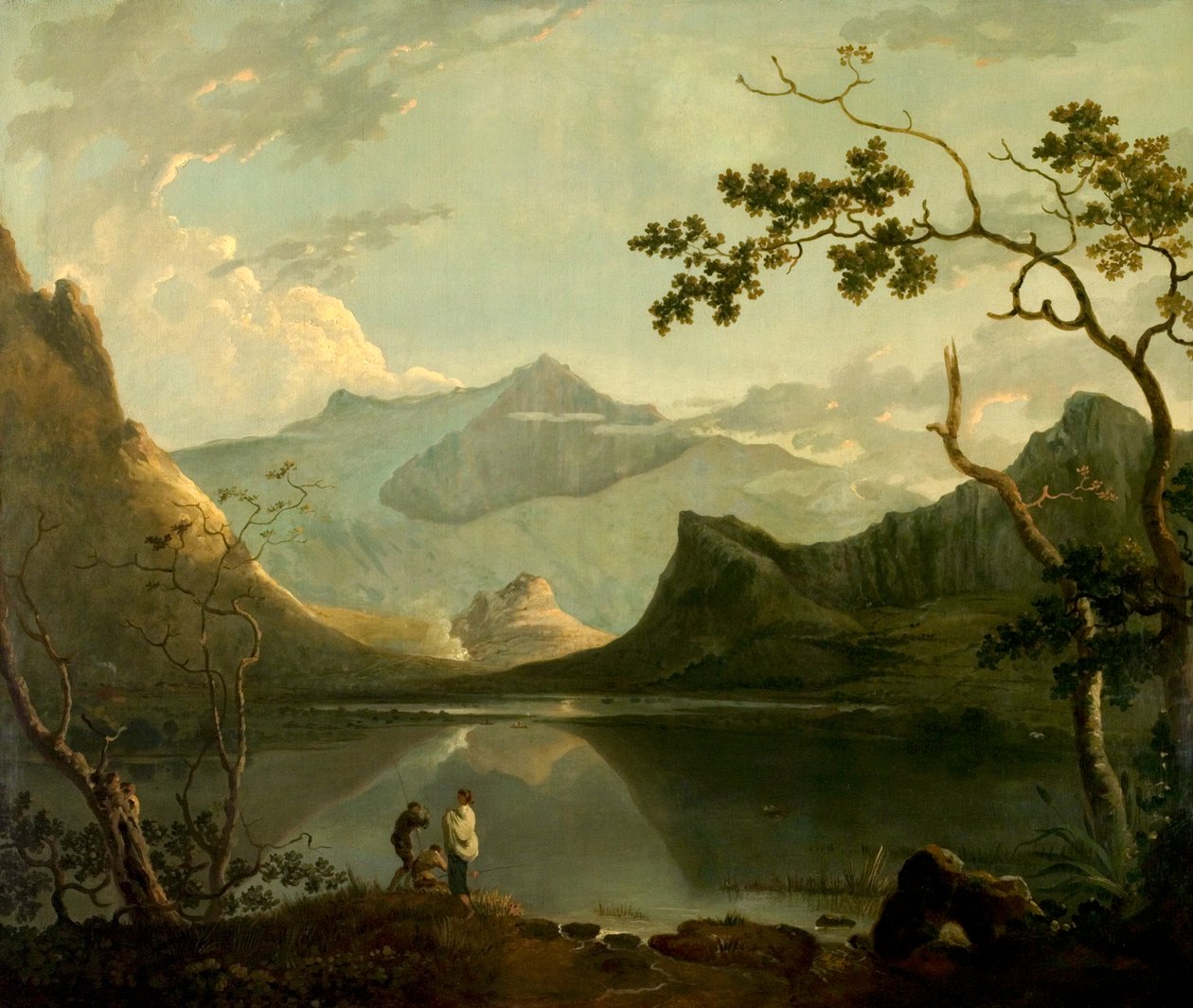 Snowdon z Llyn Nantlle, Północna Walia, ok. 1765-67 (olej na płótnie) autorstwa Richard Wilson