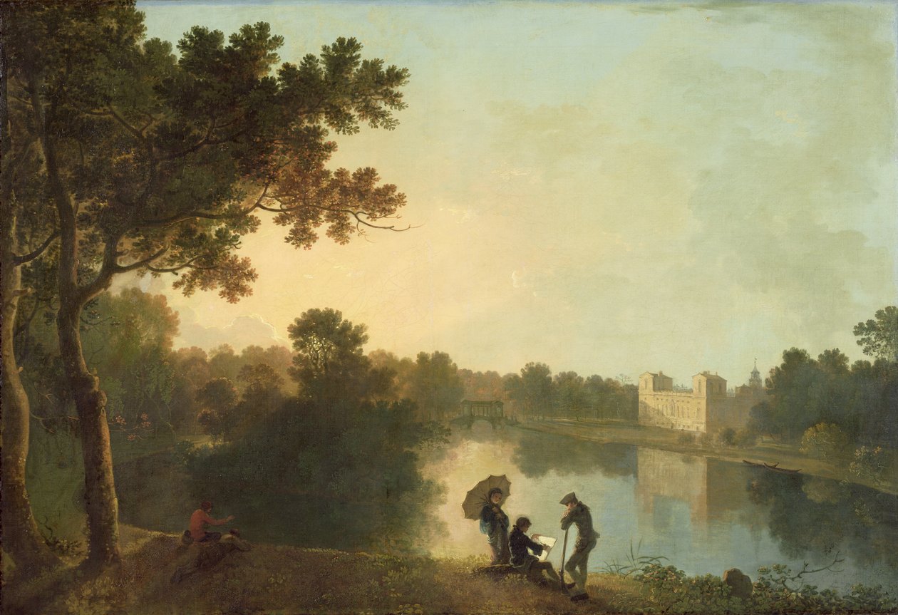 Południowo-wschodni widok na Wilton zza rzeki? autorstwa Richard Wilson