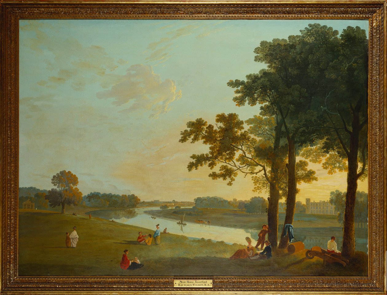 Syon House z Richmond Gardens (olej na płótnie) autorstwa Richard Wilson