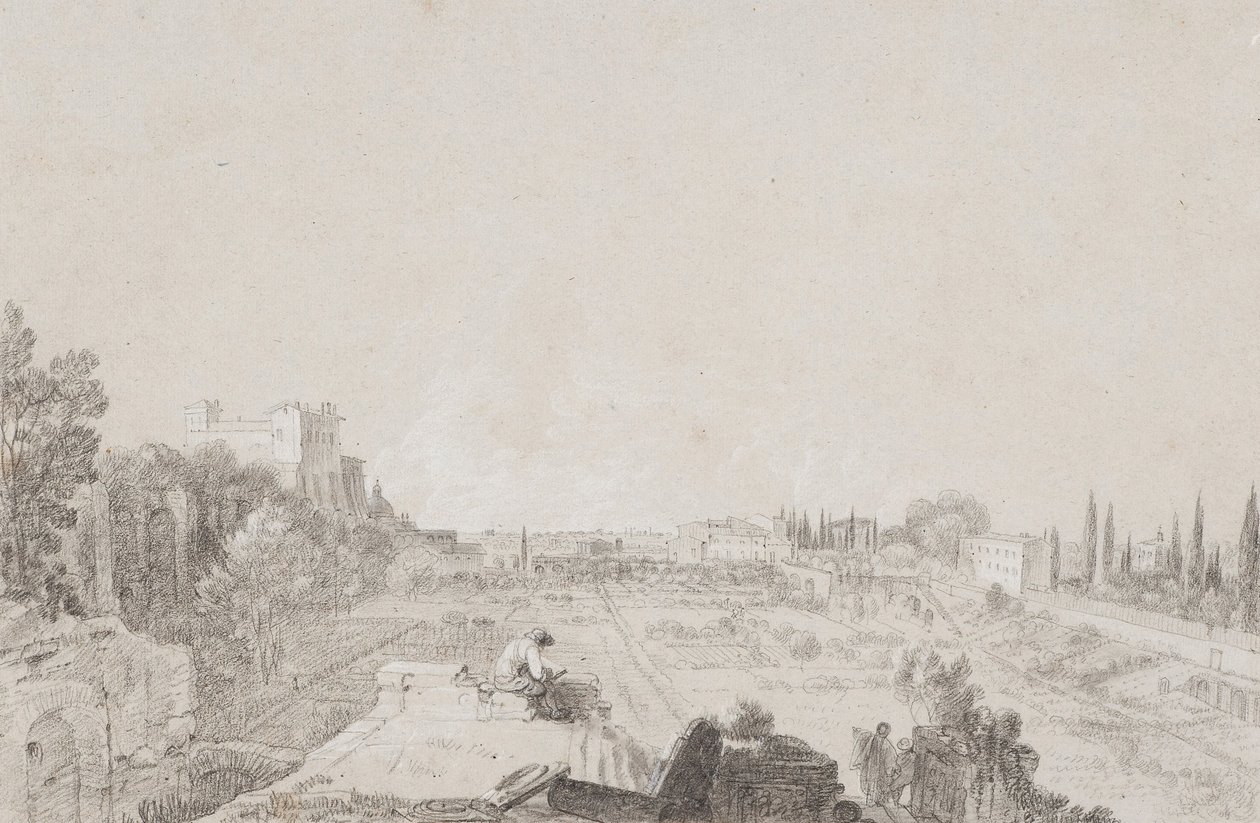 Cyrk Flory, Roma (ołówek z białym podwyższeniem na papierze) autorstwa Richard Wilson