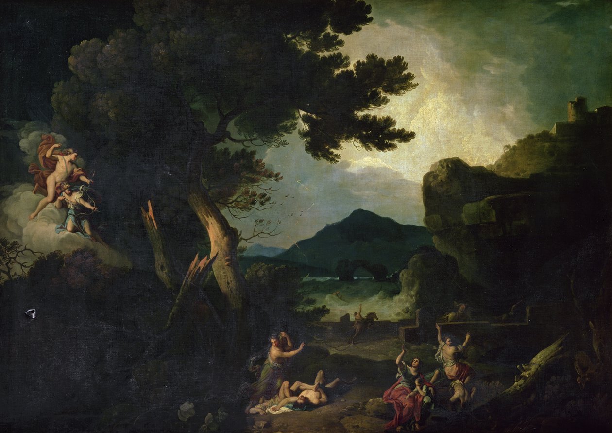 Zagłada dzieci Niobe (olej na płótnie) autorstwa Richard Wilson