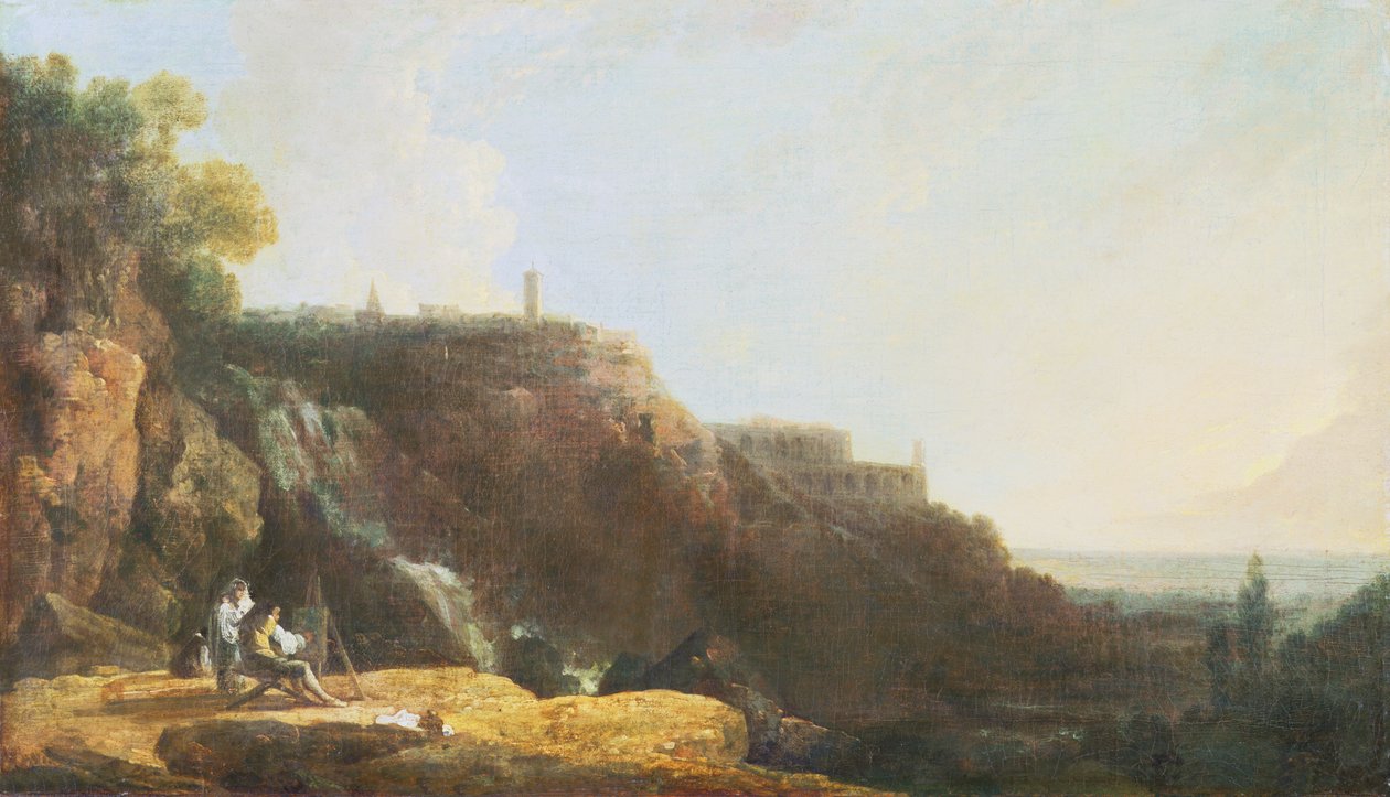 Wielka Kaskada i Willa Mecenasa w Tivoli autorstwa Richard Wilson