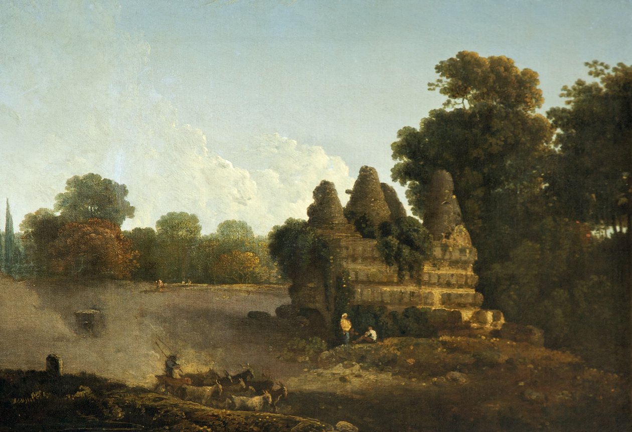 Grób Horatii i Curatii, niedaleko Albano, Włochy (olej na płótnie) autorstwa Richard Wilson