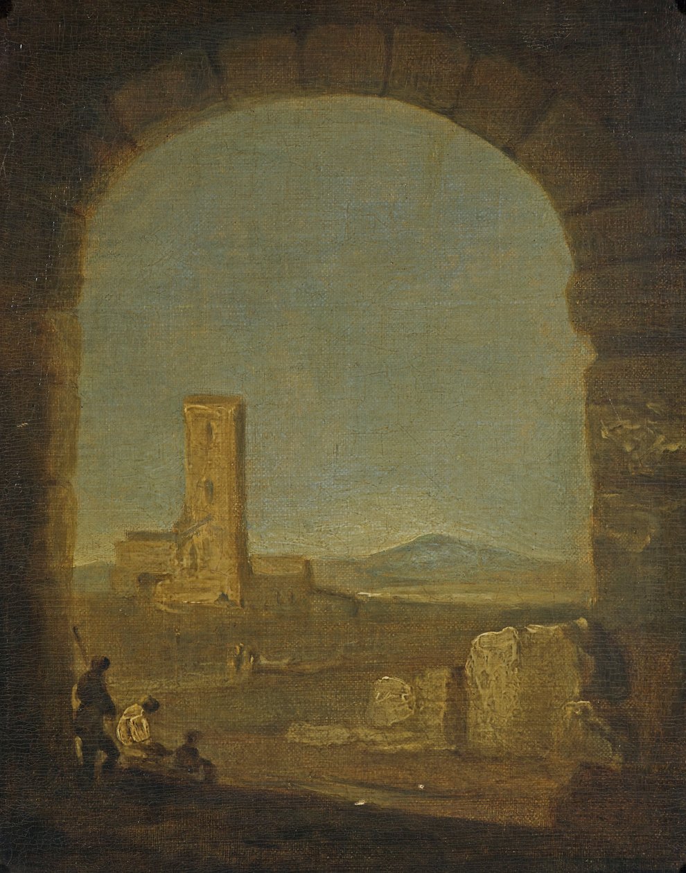 Torre del Fiscale, k. Rzymu, Włochy, ok. 1775 (olej na płótnie) autorstwa Richard Wilson