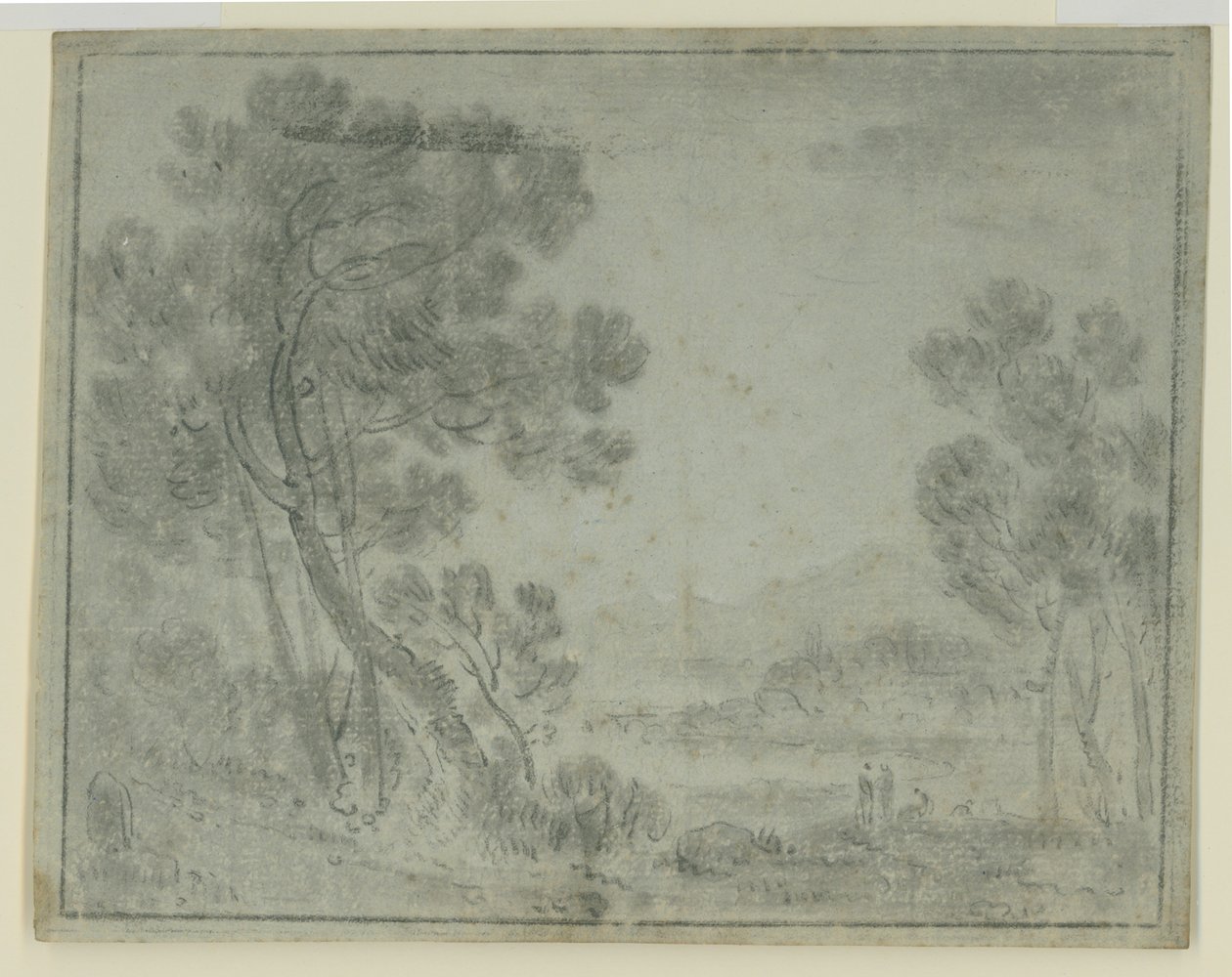 Zobacz we Włoszech (czarna kreda na papierze) autorstwa Richard Wilson