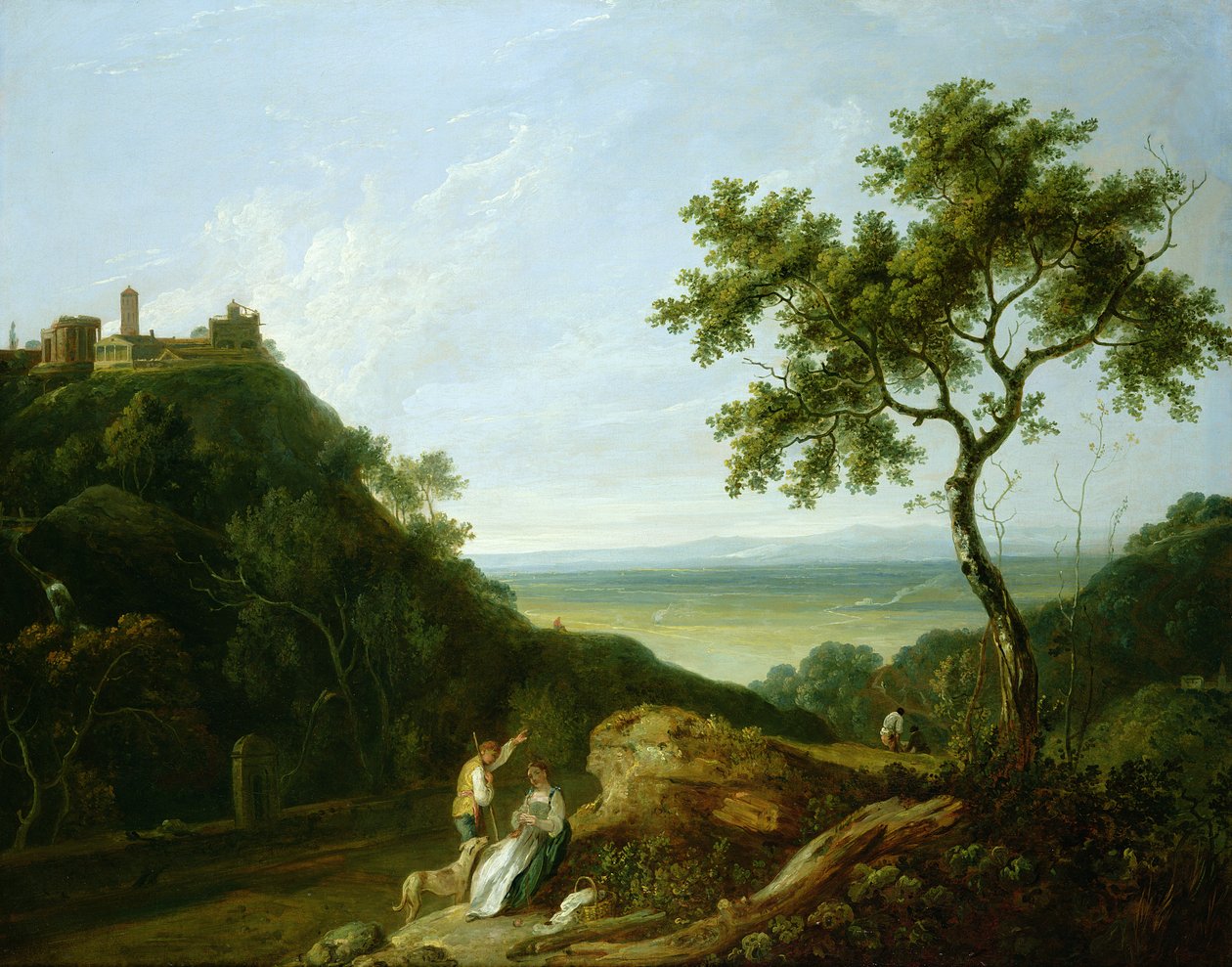 Widok na Tivoli z kampanią w oddali (olej na płótnie) autorstwa Richard Wilson