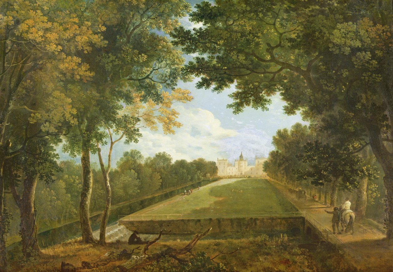 Wilton House, widok od wschodu przedstawiający stare wejście (olej na płótnie) autorstwa Richard Wilson