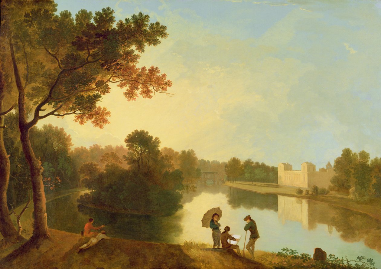 Wilton House od południowego wschodu, ok.1758-60 (olej na płótnie) autorstwa Richard Wilson