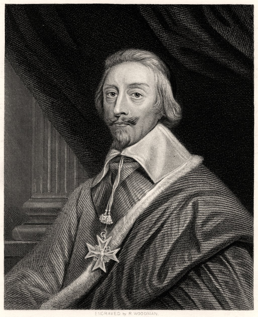 Kardynał Richelieu, francuski prałat i mąż stanu, XIX w. autorstwa Richard Woodman