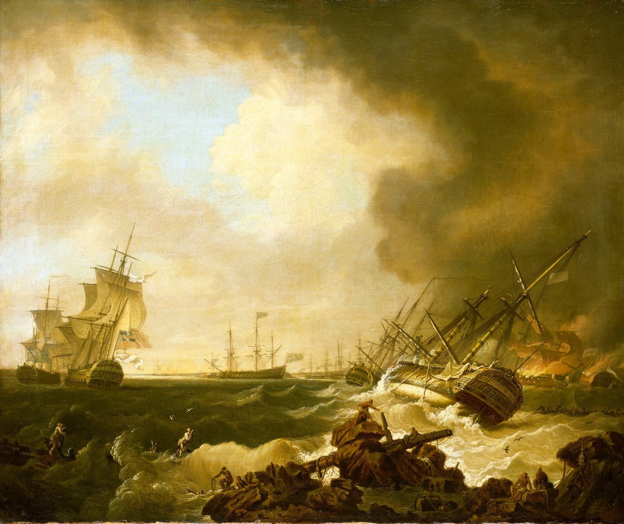 Bitwa nad zatoką Quiberon, 21 listopada 1759 r.: dzień później autorstwa Richard Wright