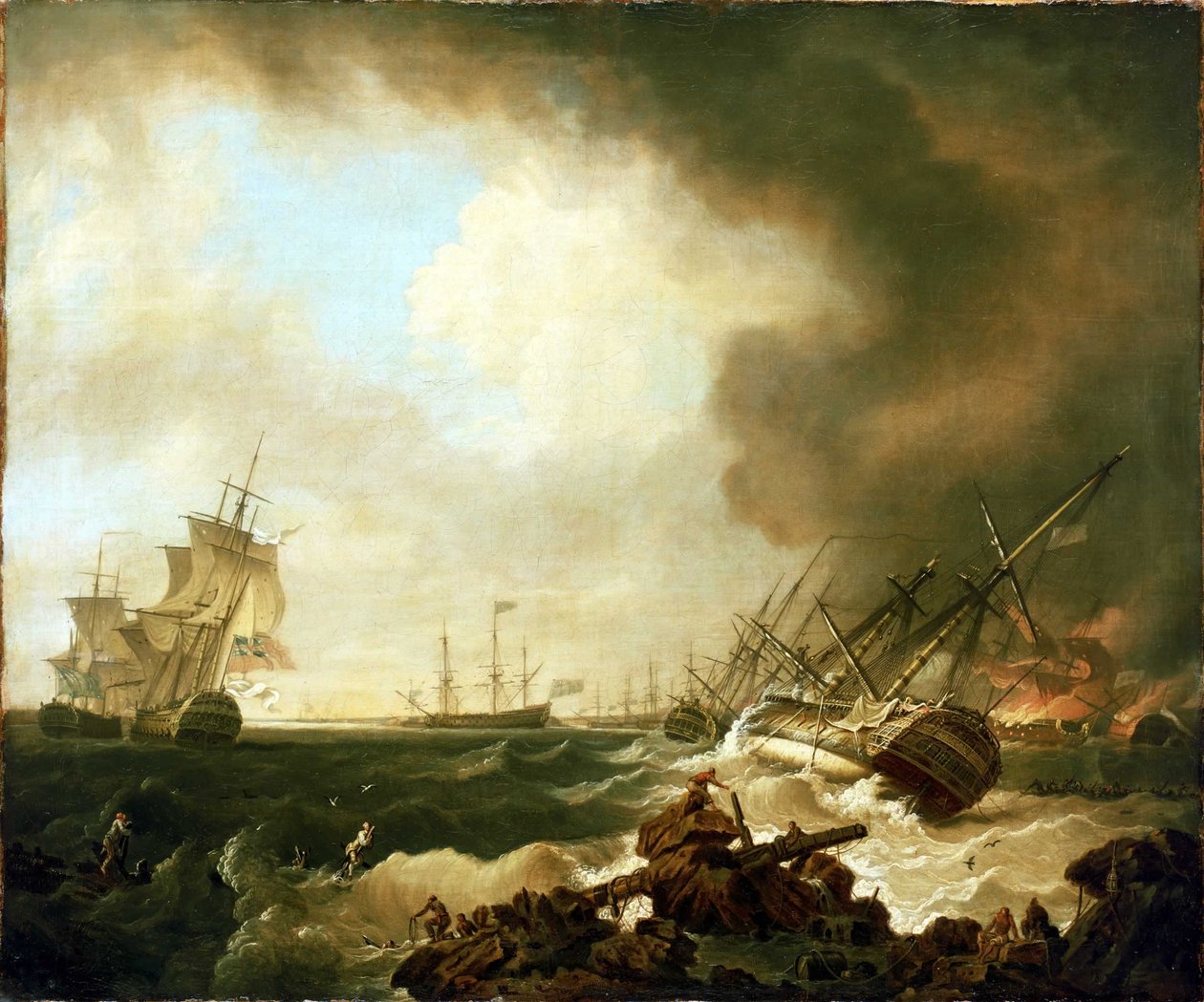 Bitwa nad zatoką Quiberon, 21 listopada 1759 r.: dzień później autorstwa Richard Wright