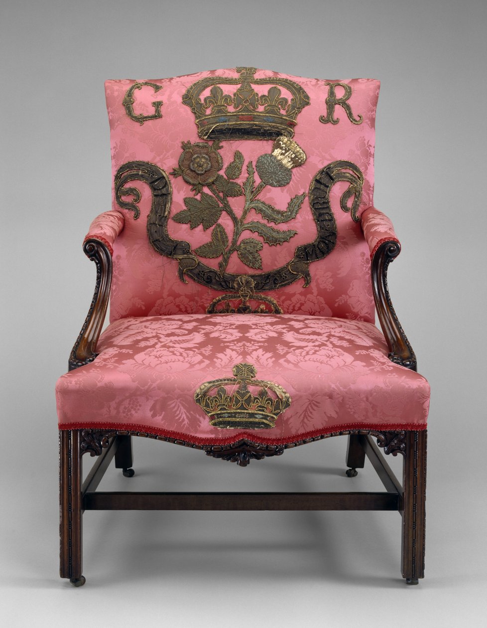 Fotel, ok. 1750 (mahoń i tapicerka) autorstwa Richard and Elwick Edward (attr. to) Wright
