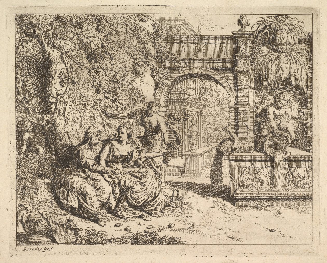 Vertumnus i Pomona. autorstwa Richard van Orley