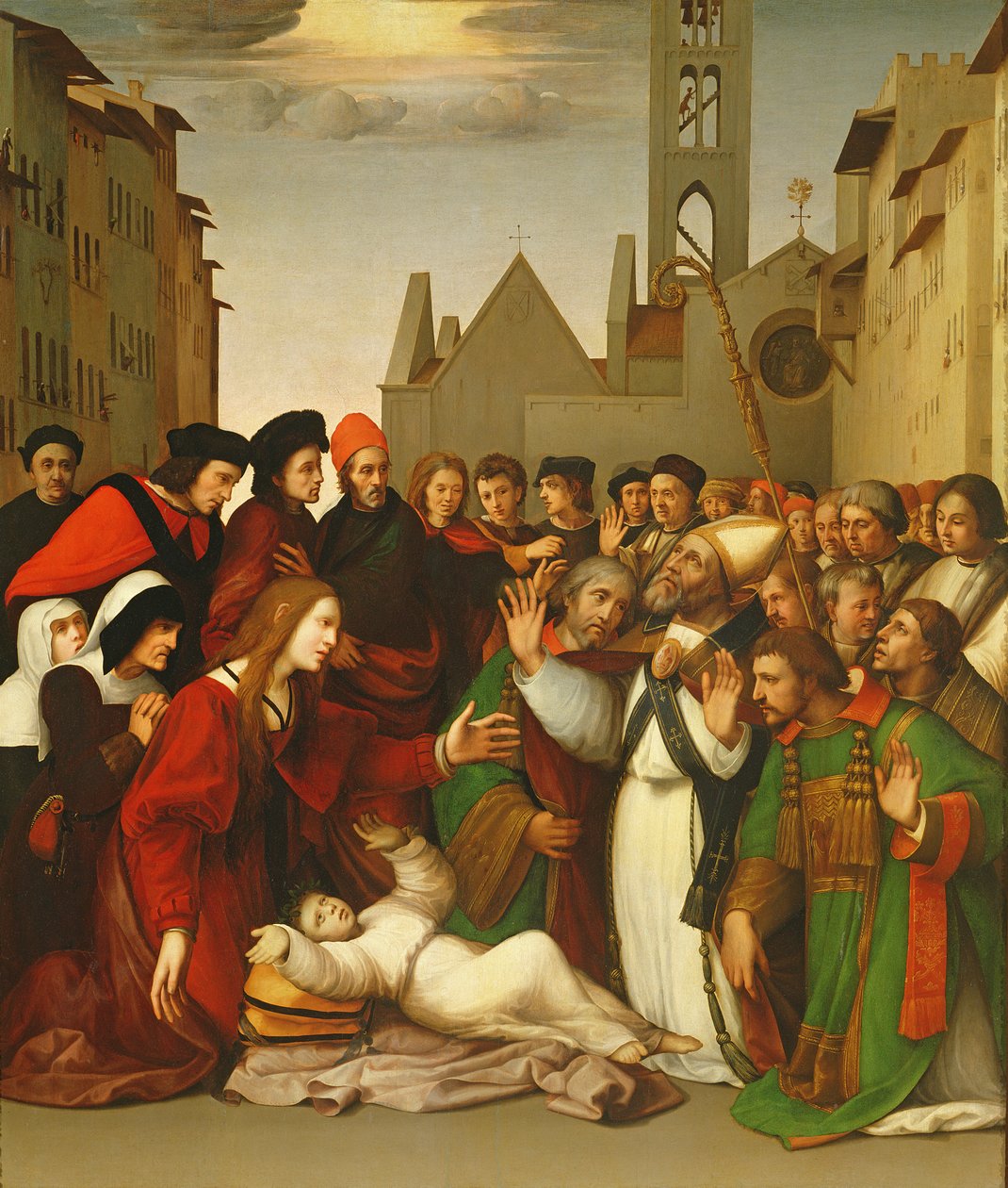 Św. Zenobius wskrzeszający chłopca z martwych autorstwa Ridolfo , Il Ghirlandaio