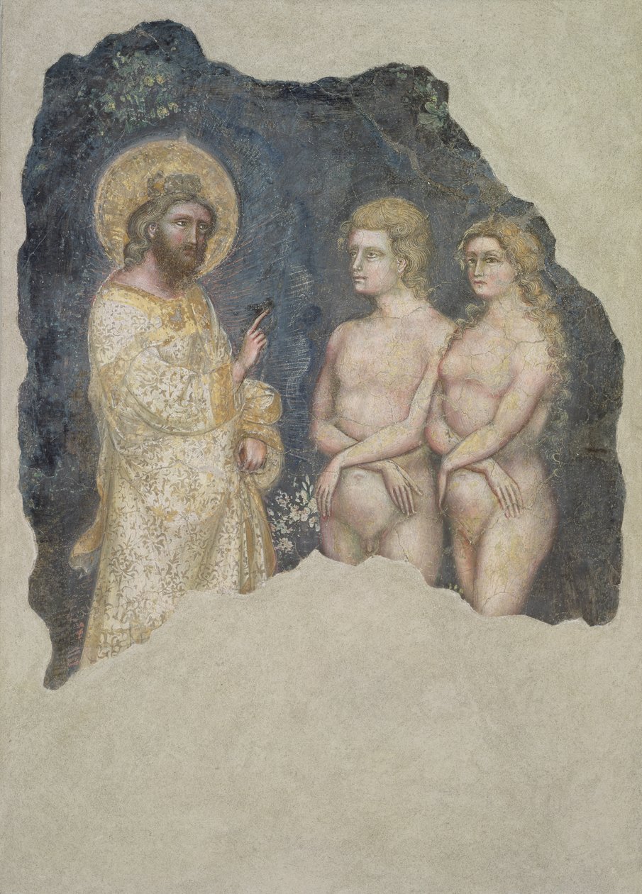 Adam i Ewa błogosławieni przez Boga, c.1357 autorstwa Ridolfo di Arpo Guariento