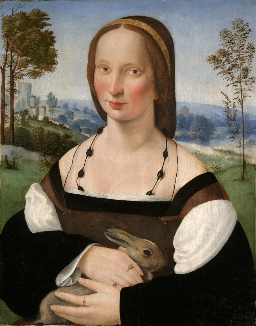 Portret damy z królikiem autorstwa Ridolfo Ghirlandaio