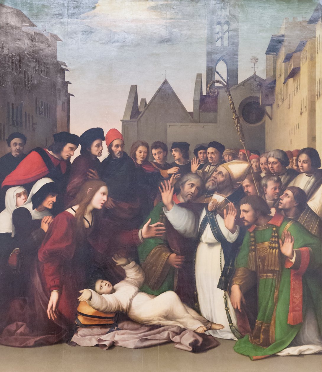 Święty Zenobiusz wskrzesza chłopca z martwych autorstwa Ridolfo Ghirlandaio