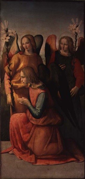 Trzy anioły (panel) (para 80358) autorstwa Ridolfo Il  Ghirlandaio