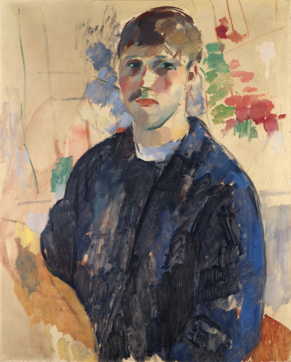 Autoportret z niebieską bluzką - Autoportret z niebieską bluzką, autorstwa Wouters, Rik (1882-1916). olej na płótnie autorstwa Rik Wouters